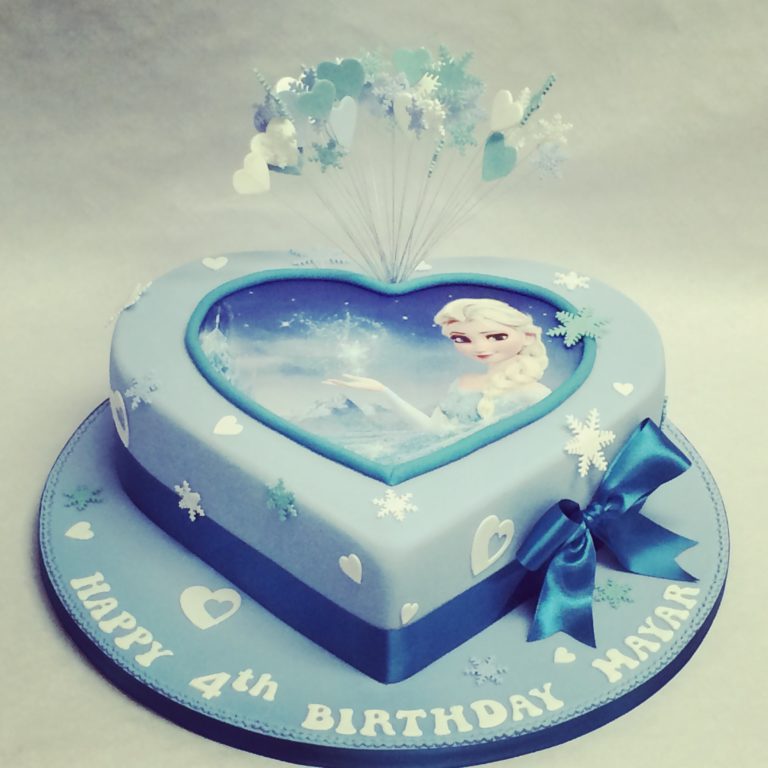 pastel de frozen corazon