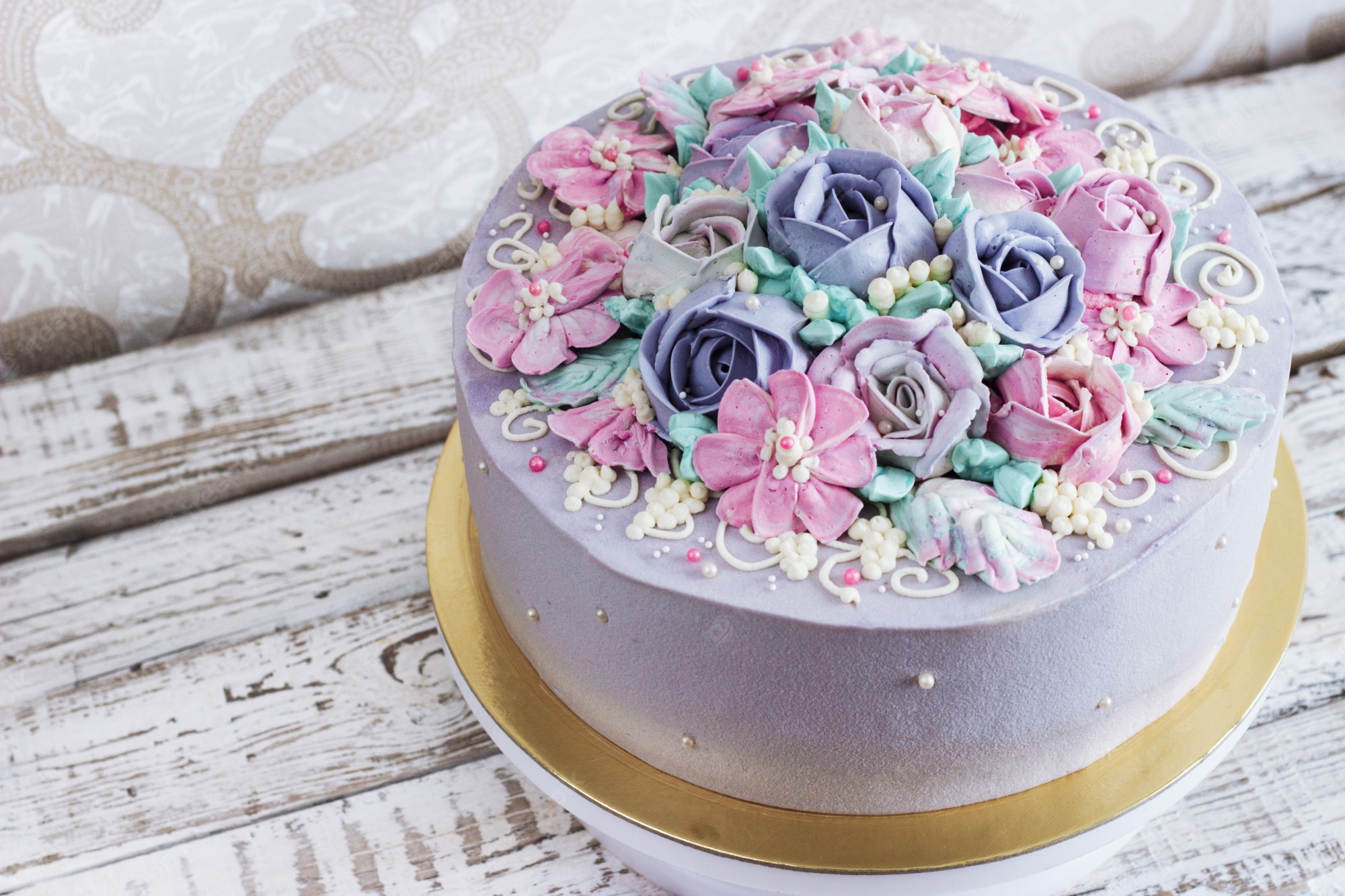 Pasteles con flores