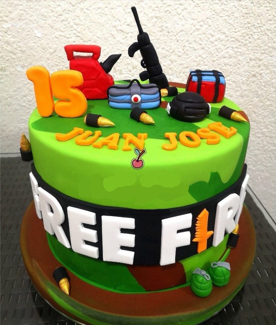 pastel free fire niño