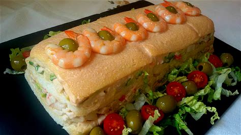 Pastel de marisco con pan de molde