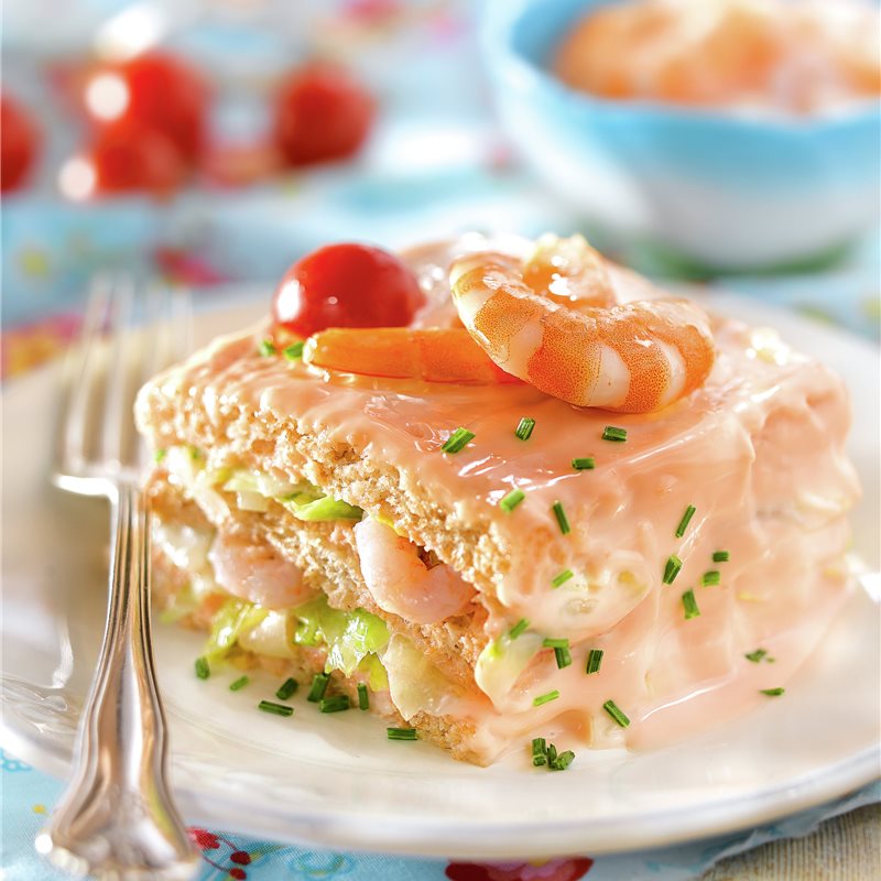 pastel de langostinos